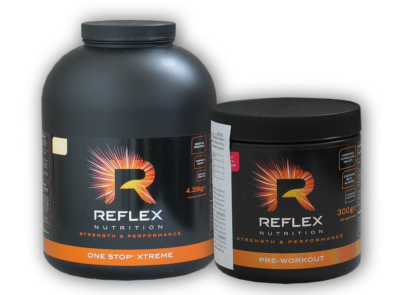 PROTEIN Reflex Nutrition One Stop Xtreme 4350g + Pre-Workout 300g Varianta: čokoláda
