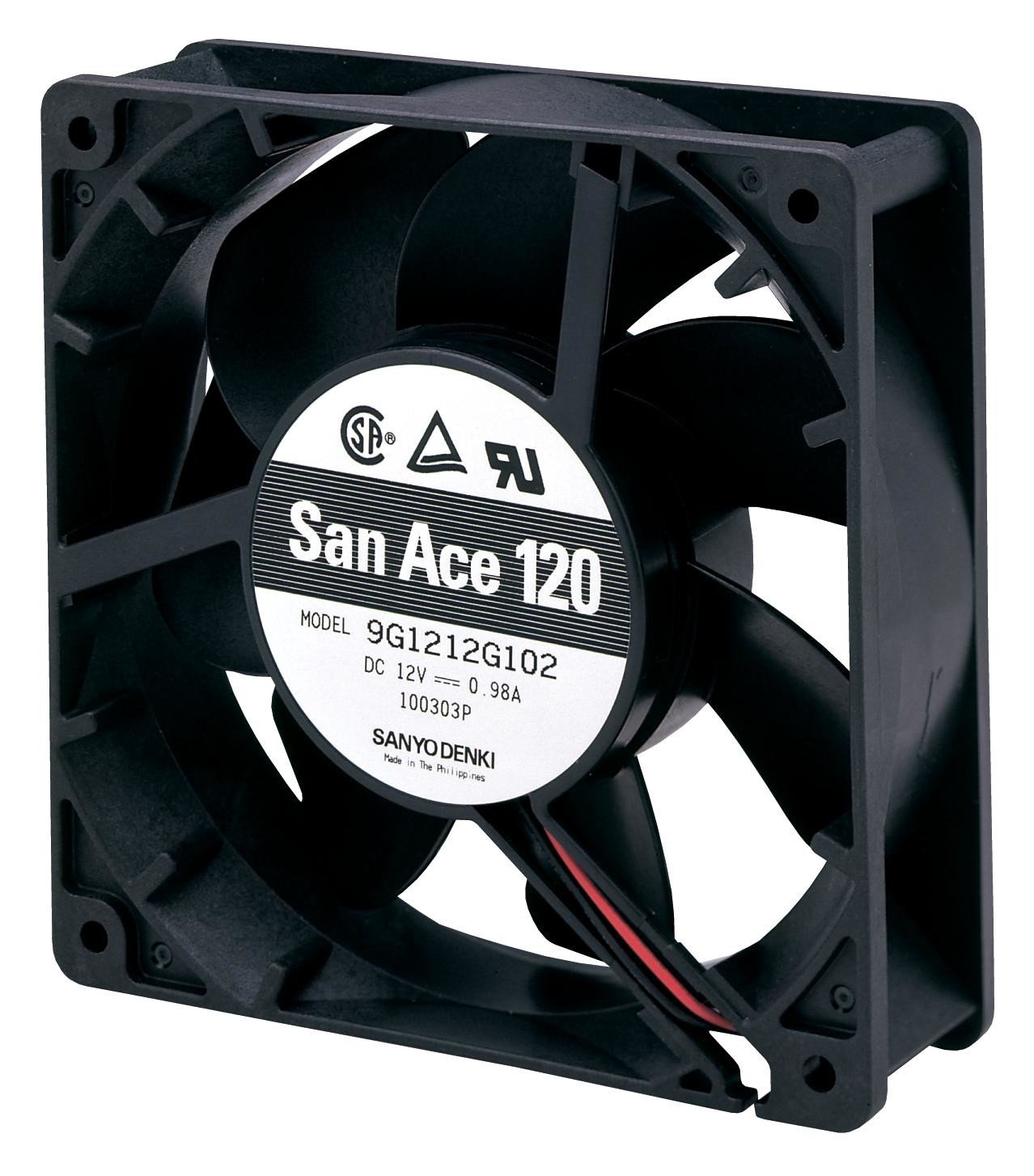 Sanyo Denki 9G1224H102 Axial Fan, 120Mm, 2.8M3/min, 39Dba, 24V