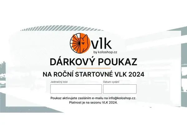 VLK dárkový poukaz na sezónu 2024 v hodnotě 400 Kč