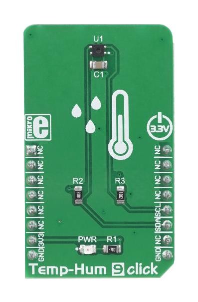 Mikroelektronika Mikroe-3331 Temp&hum 9 Click Board