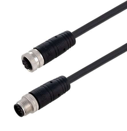 L-Com Trg883-P4B-05M Sensor Cord, 8P M12 Plug-Rcpt, 19.7