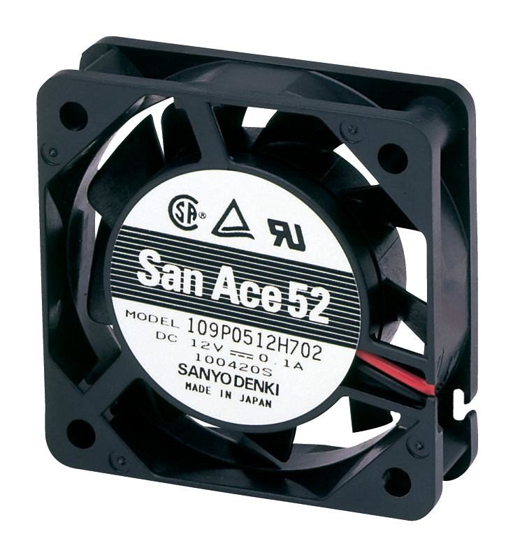 Sanyo Denki 109P0524A701 Axial Fan, 52Mm, 0.375M3/min, 36Dba, 24V