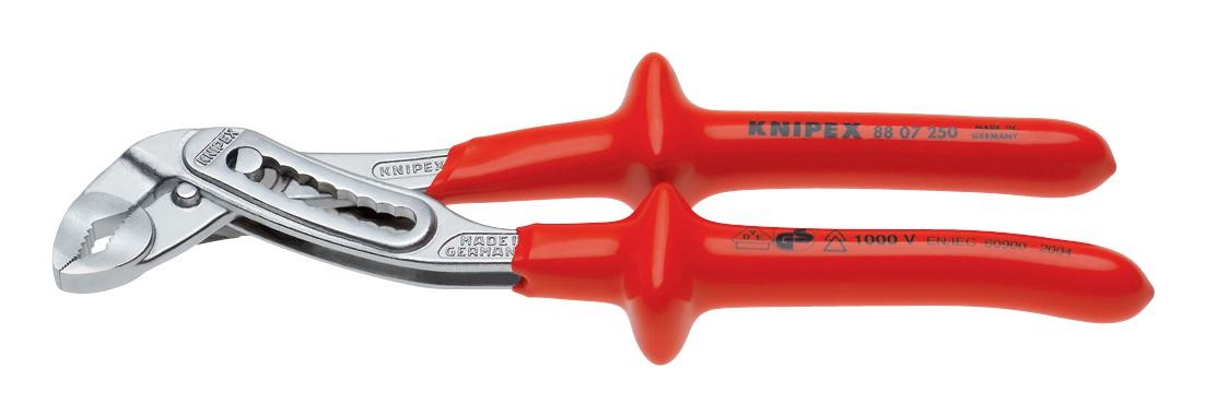 Knipex 88 07 250. Alligator Pliers-Chrome Plated, 1,000V Insulated