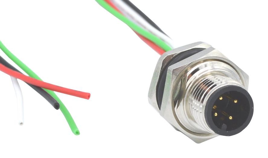 Norcomp Mpm12A04I12Cr02 Sensor Cord, M12 Plug-Free End, 304.8Mm