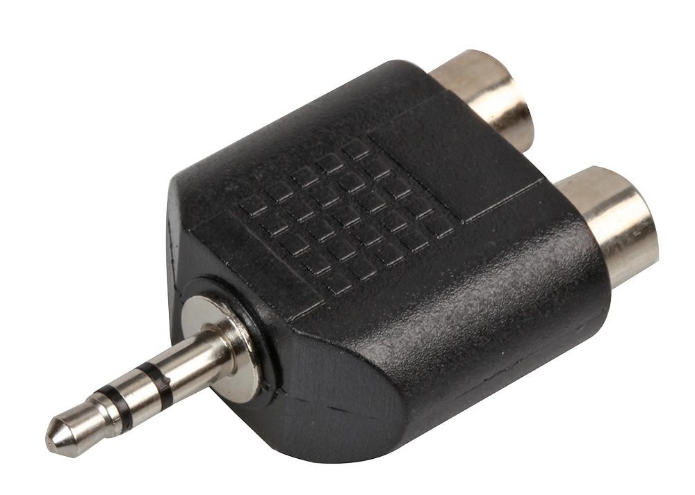 Pro Signal Psg08577 Adaptor, 2X Phono To 3.5 Jack, St