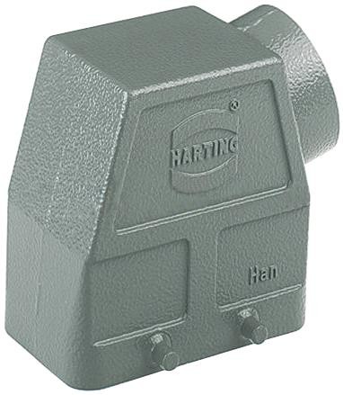 Harting 09300100522 Side Entry Hood, Size 10B, Metal