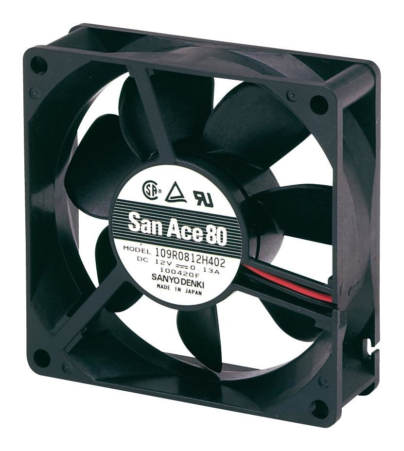 Sanyo Denki 109R0812S4011 Dc Axial Fan, 42.4Cu.ft/min, Ball, 80Mm