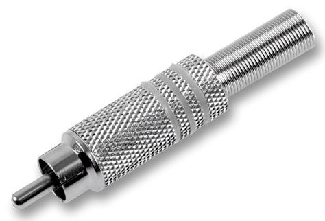 Pro Signal Av19324 Phono Plug, Nickel, White, Pk2