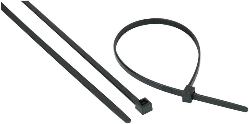 Hellermanntyton Relk2M Black Cable Tie Rel Black 250X4.6Mm 100/pk