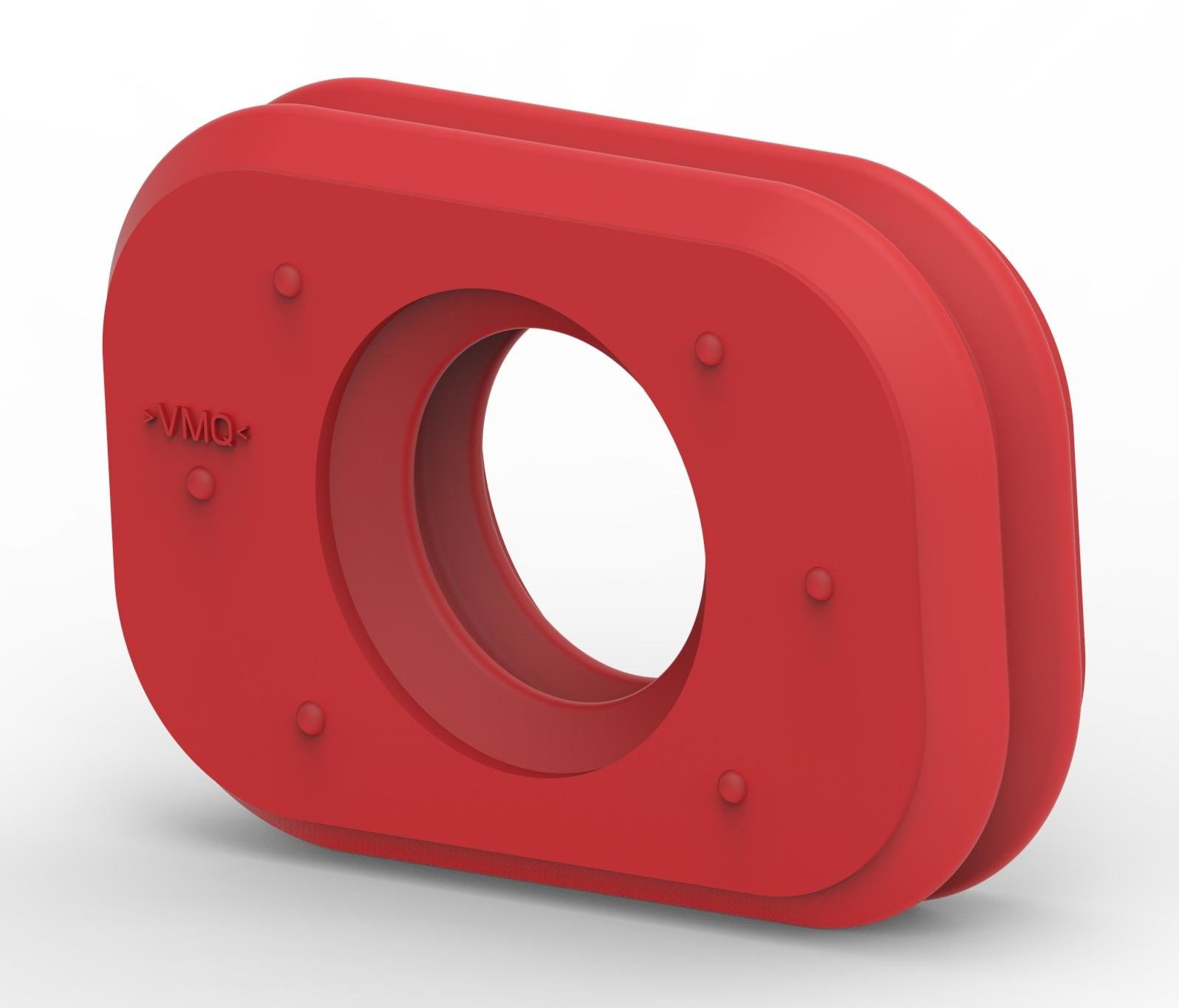 Te Connectivity 2103154-2 Cable Seal, Size 2, Silicone, Red