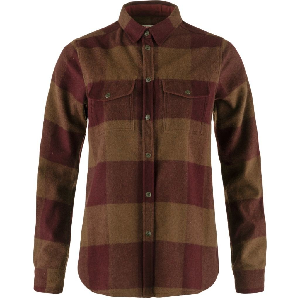 FJÄLLRÄVEN Canada Shirt W, Autumn Leaf-Bordeaux Red (vzorek) velikost: S