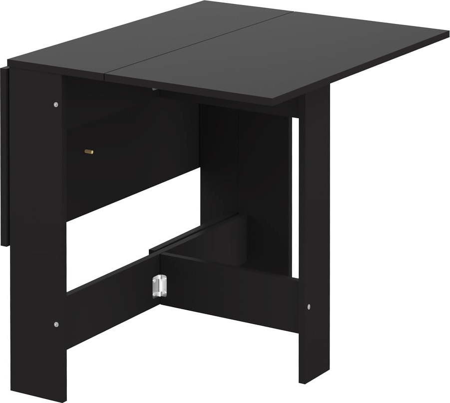 Rozkládací jídelní stůl s černou deskou 76x28 cm Papillon – TemaHome