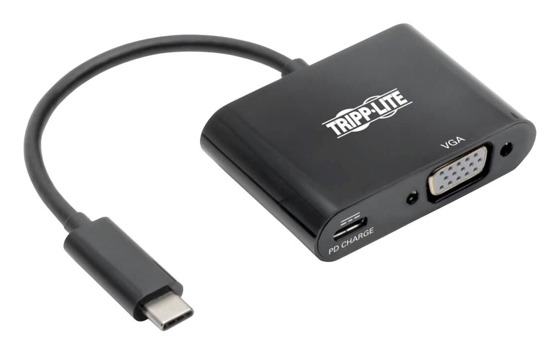 Eaton Tripp Lite U444-06N-Vb-C Usb-C To Vga Adapter W/pd Charge, Black