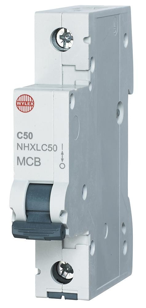 Wylex Nhxlc50 50A Single Pole C Curve Mcb