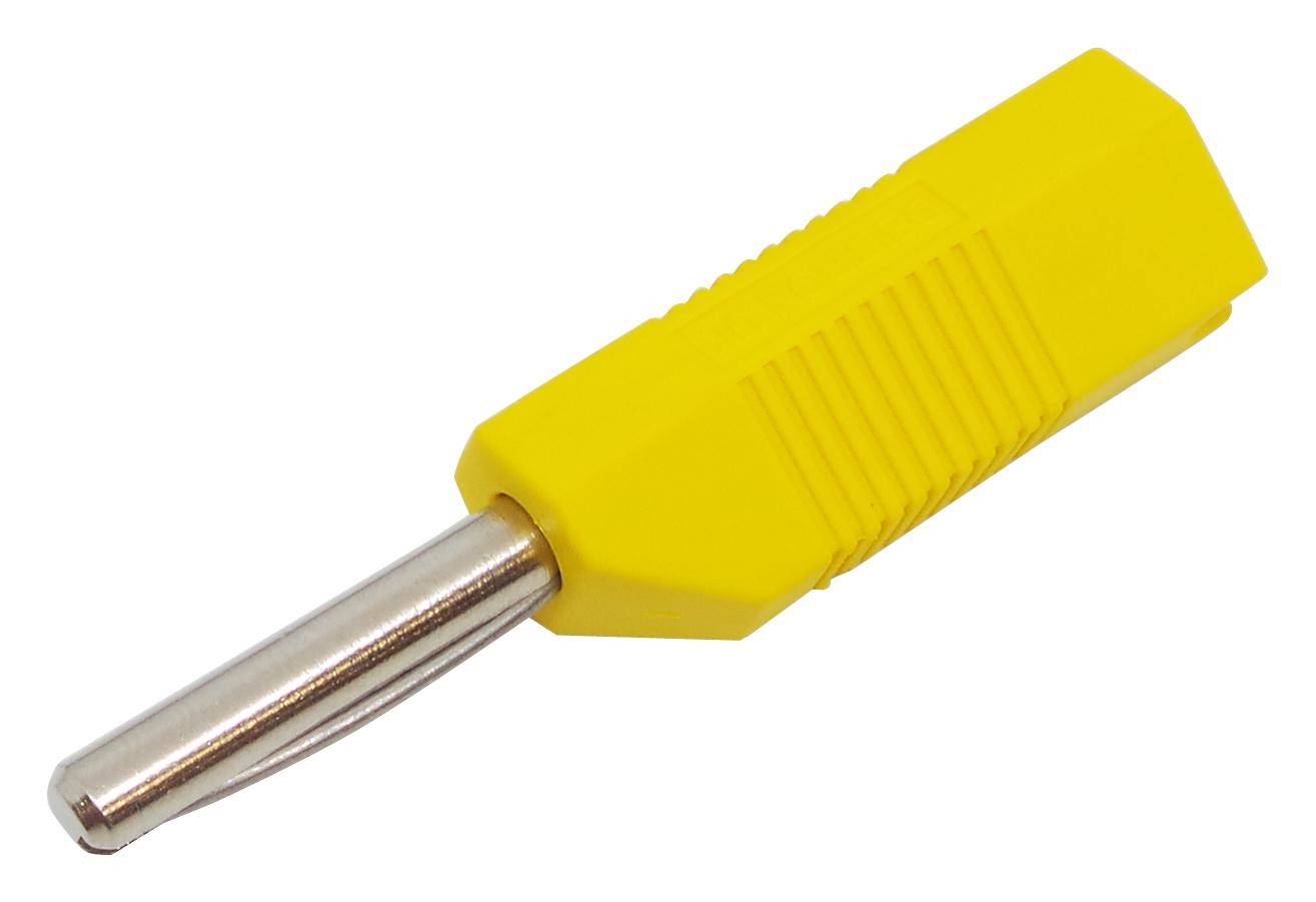 Deltron Components 553-0700-01 Banana Plug, 10A, 4Mm, Stackable, Yellow