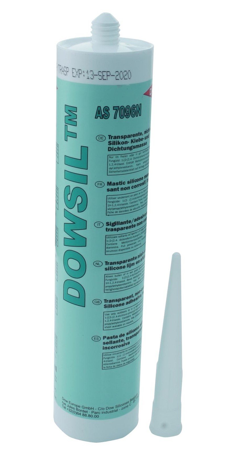 Dow As 7096N Clear, 310Ml Silicone Sealant, Cartridge, Clear