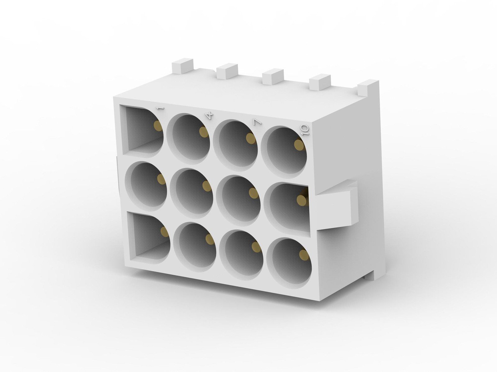 Amp - Te Connectivity 350713-4 Wtb Connector, Header, 12Pos, 3Row, Tht