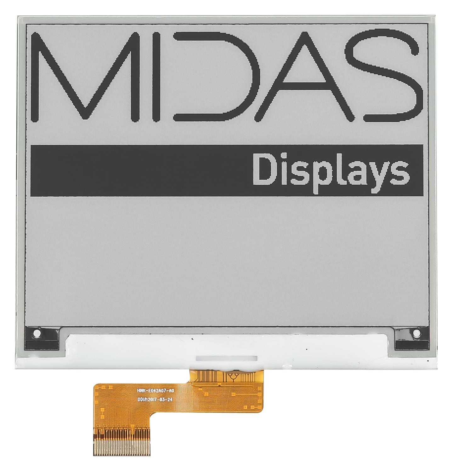 Midas Displays Mde042A400300Bw E-Paper Display, 400 X 300 Pixels, 4.2
