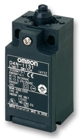 Omron D4N-1131 Limit Switch, Top Plunger