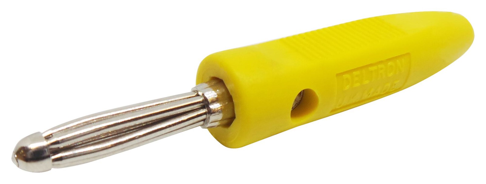 Deltron Components 555-0700-01 Plug, 4Mm, Bunch Pin, Yellow