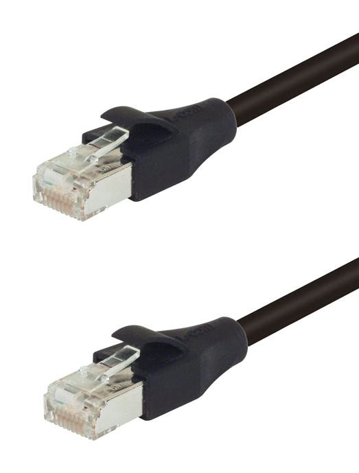 L-Com Trd695Azhf-Blk-3 Patch Cord, Rj45 Plug-Plug, Blk, 3Ft