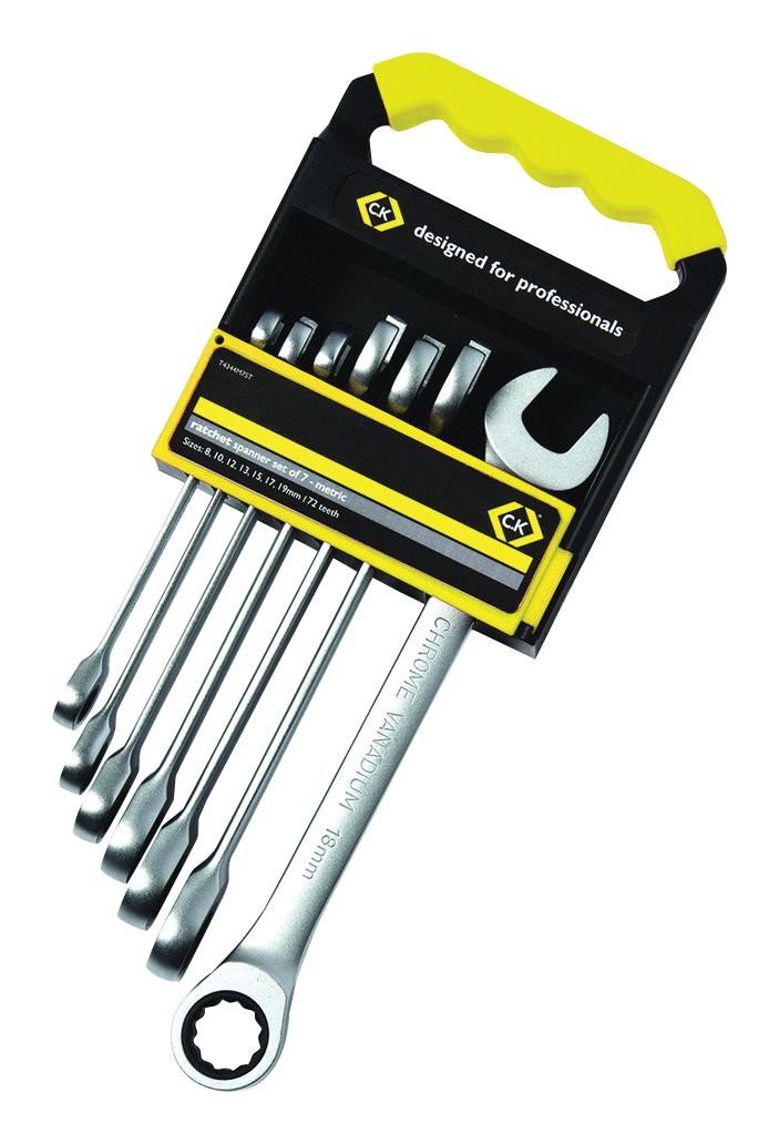 Ck Tools T4344M7St Ratchet Spanner Set, 7Pc