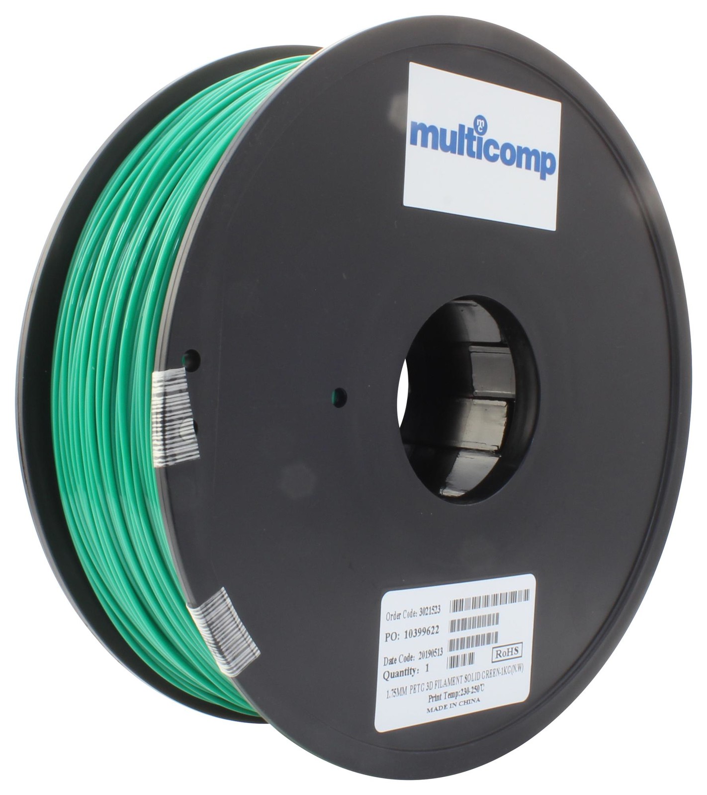 Multicomp Mc011469 3D Printer Filament, Petg, 1.75Mm, Green