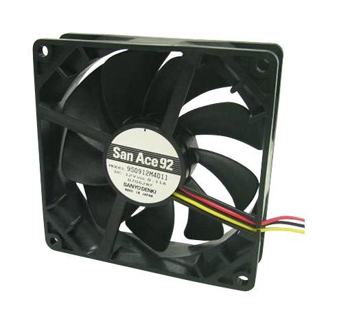 Sanyo Denki 9S0924L401 Dc Axial Fan, 29.3Cu.ft/min, Ball, 92Mm