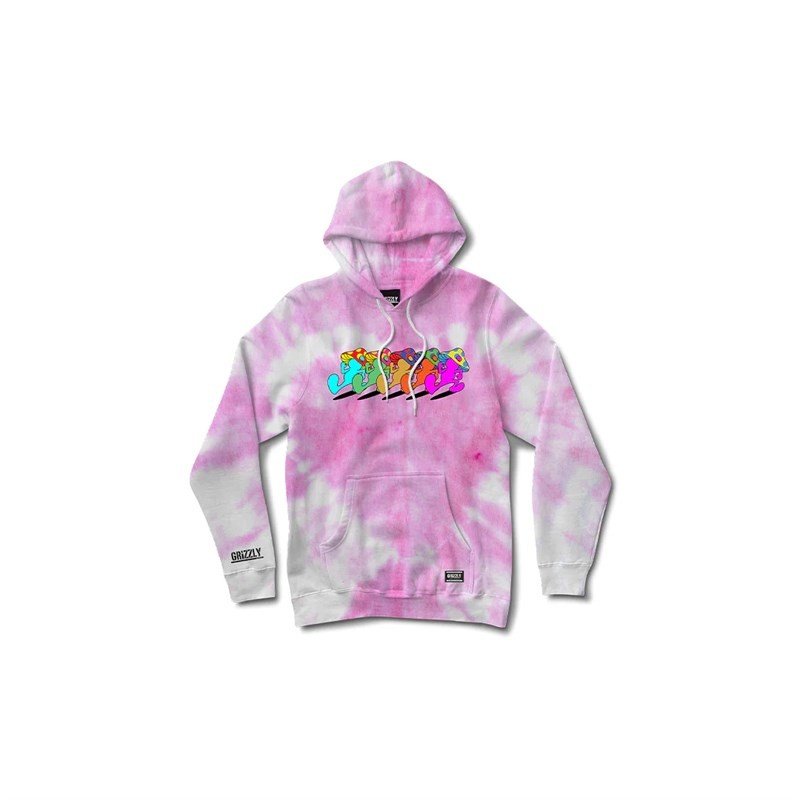 mikina GRIZZLY - Kicking Back Pullover Hoodie (TDYE)