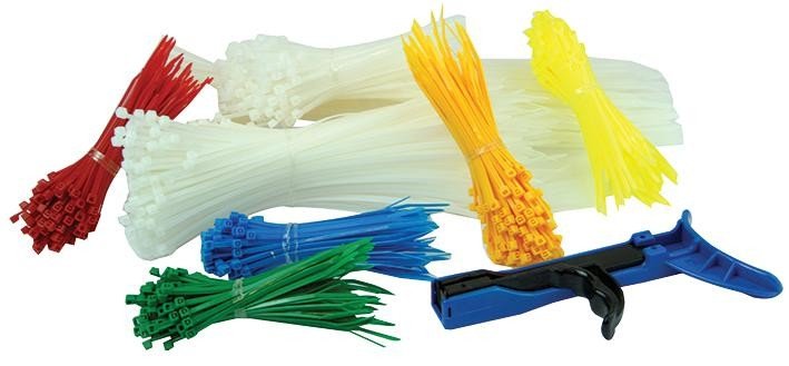 Pro Power Rctl-501 Cable Tie Kit 500 Ties Plus Tool