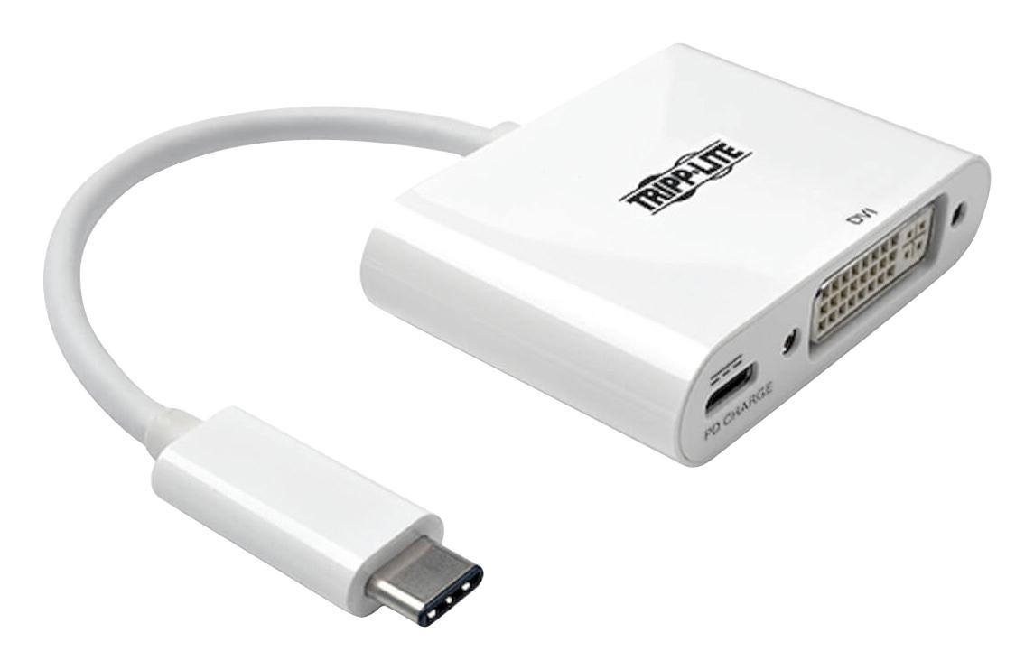 Eaton Tripp Lite U444-06N-D-C Usb-C To Dvi Adapter W/pd Charge, White