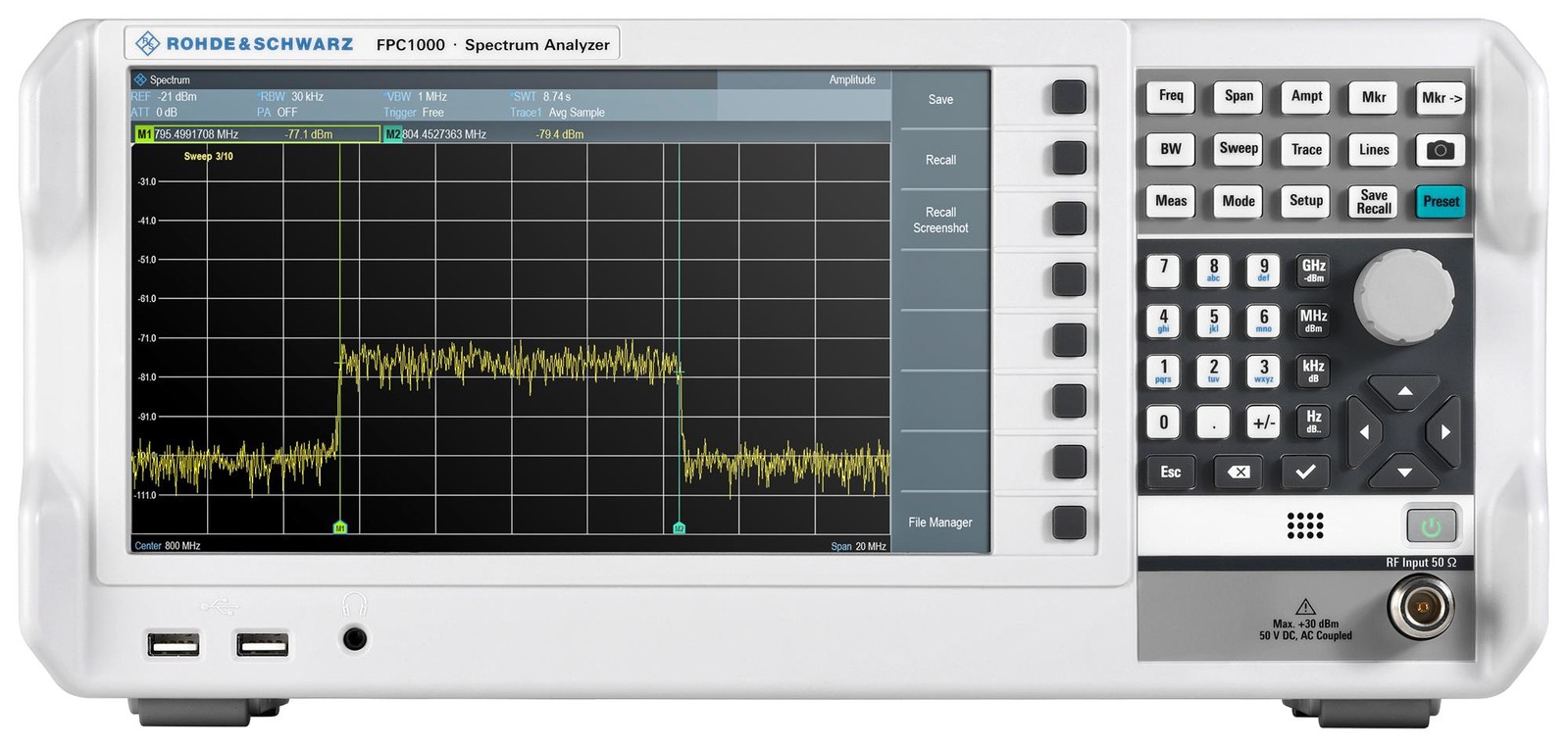 Rohde & Schwarz Fpc-Com1 Spectrum Analyzer, Bench, 5Khz-3Ghz.