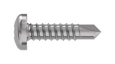 Tr Fastenings 3.5 X 13 Ptstdx Z100 Din7504 Pan Head Screw, Steel, 3.5Mm X 13Mm