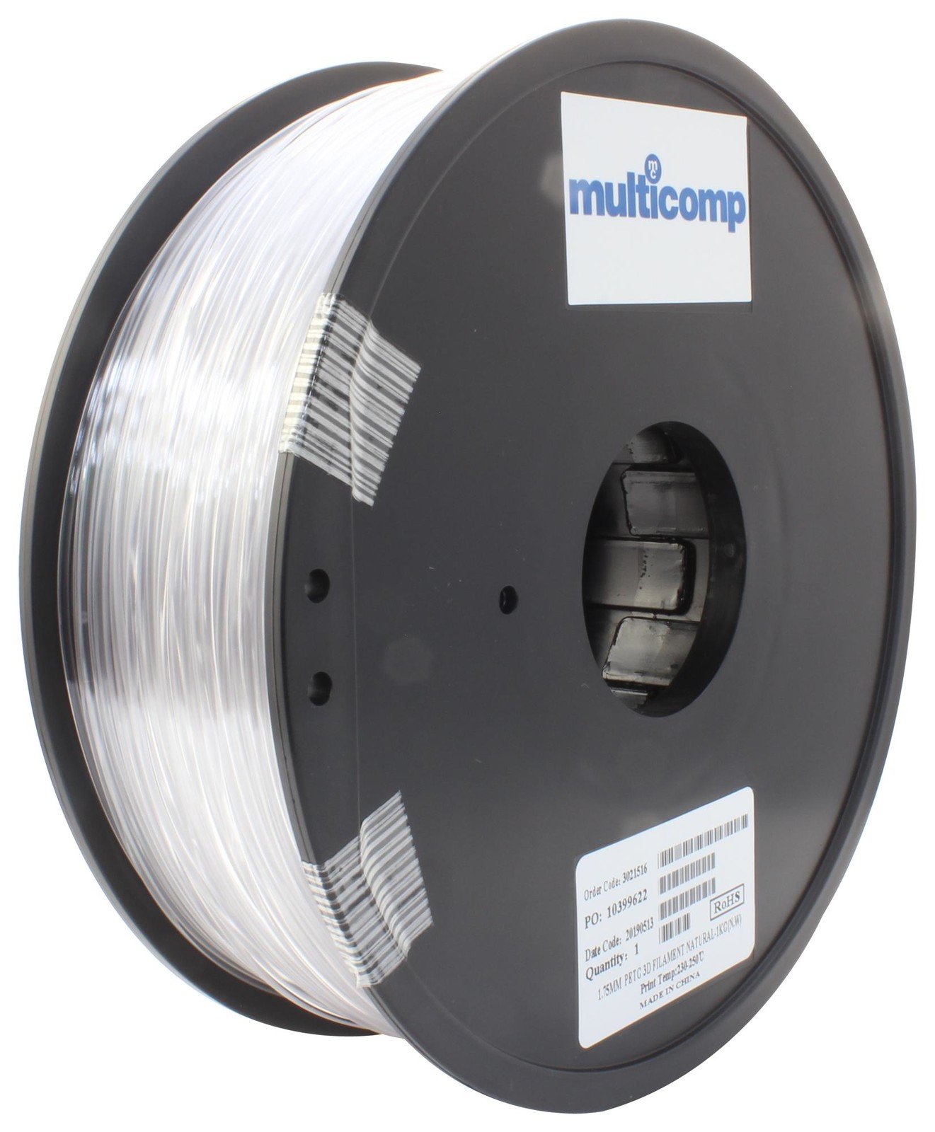 Multicomp Mc011464 3D Printer Filament, Petg, 1.75Mm, Nat