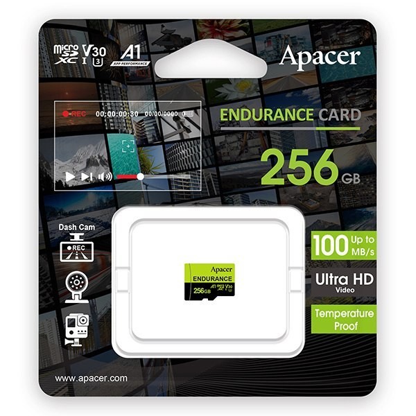 Apacer Paměťová karta Endurance, 256GB, micro Sdxc, AP256GEDM1D05-R, Uhs-i U
