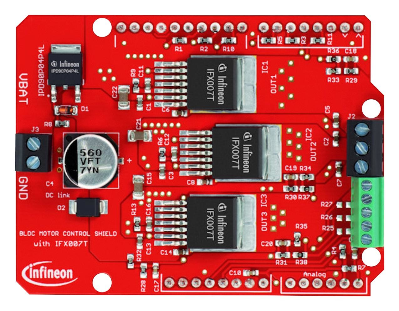 Infineon Bldcshieldifx007Ttobo1 Demo Board, Bldc Motor Driver