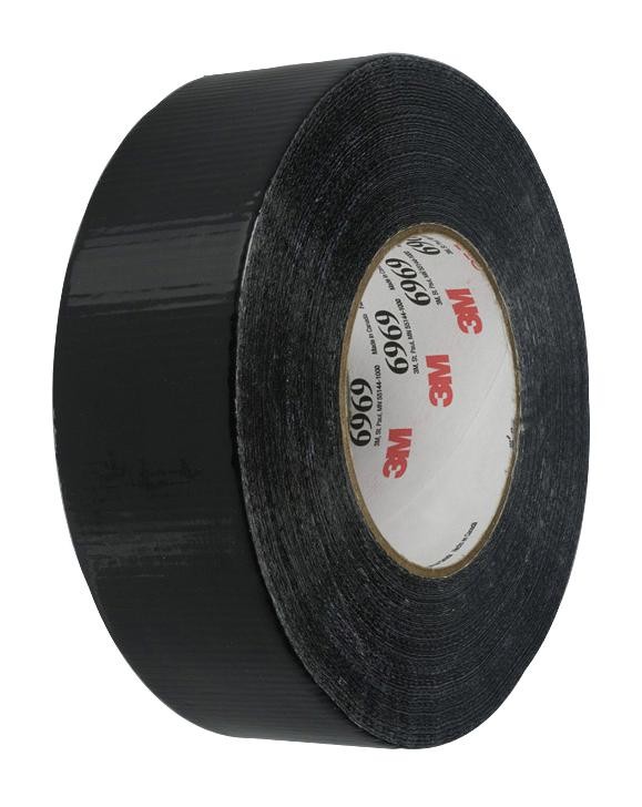 3M 6969 Black 48 Mm X 60 Yd Duct Tape, Pe Film, 54.8M X 48Mm
