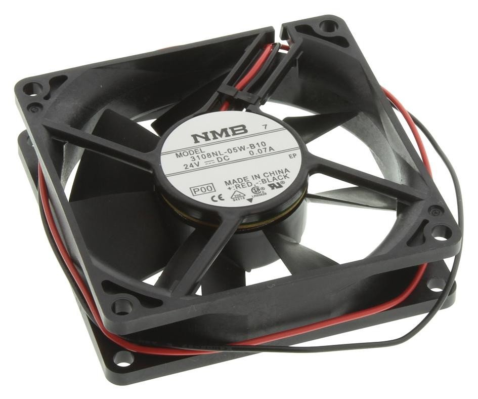 Nmb Technologies 08020Sa-24J-Ea-00 Axial Fan, 80Mm, 24Vdc, 27.5Cfm, 27Db
