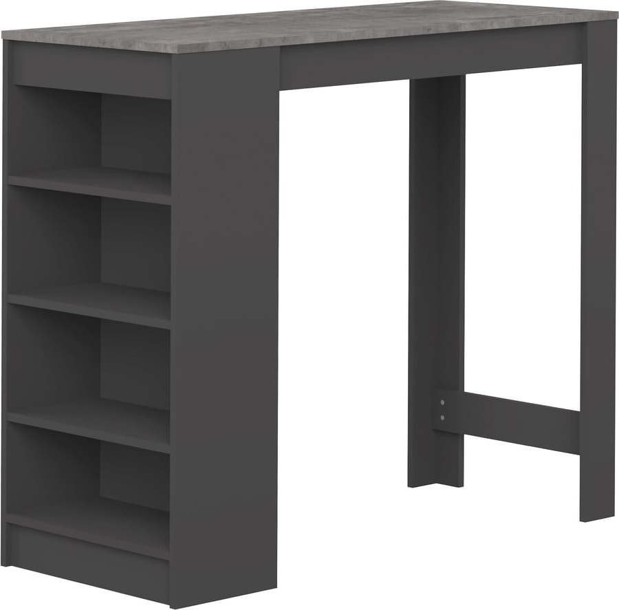 Barový stůl s deskou v dekoru betonu 50x115 cm Aravis – TemaHome