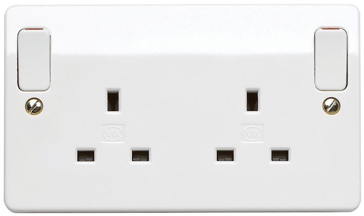 Honeywell K2746 Whi 13A 2G Dp Sw.socket Out Rocker