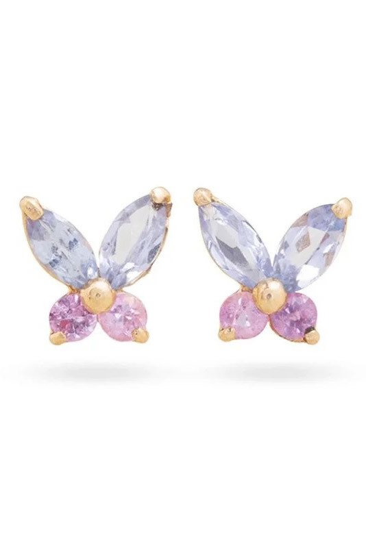 Náušnice v růžovo-zlaté barvě Molly