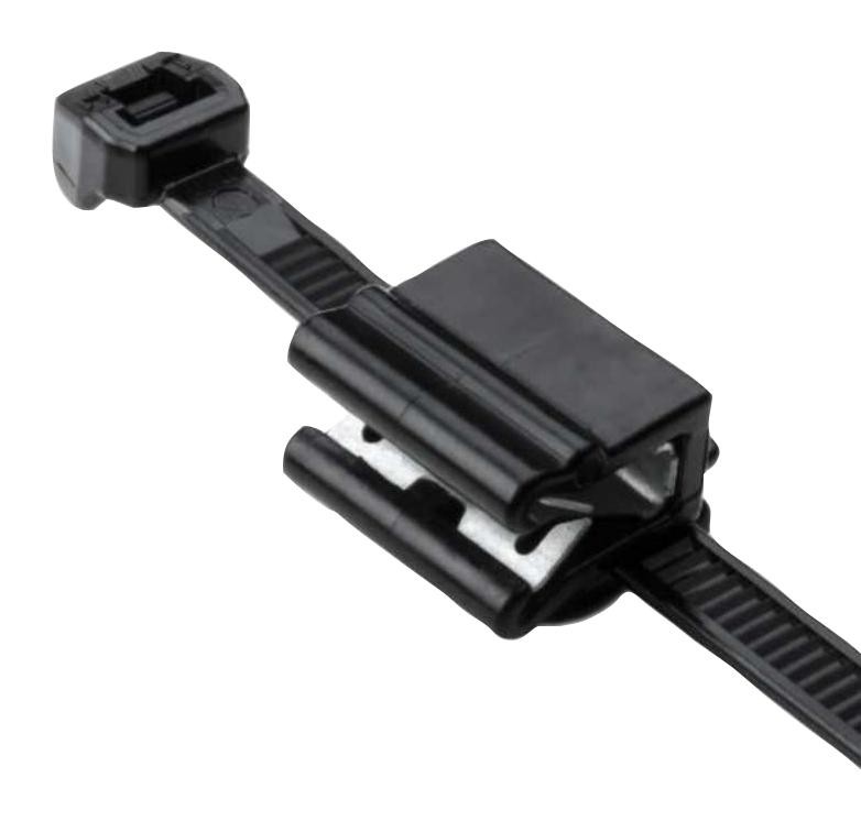 Hellermanntyton 156-00863 Outside Serrated Cable Tie & Edge Clip, 5.9