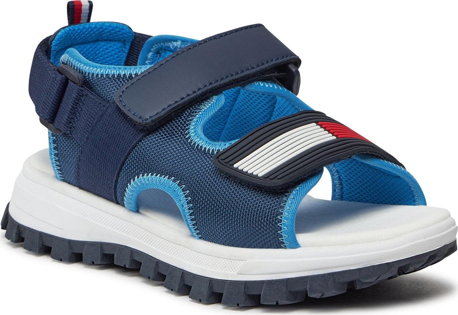 Sandály Tommy Hilfiger Flag Velcro Sandal T3B2-33434-1591 S Blue 800