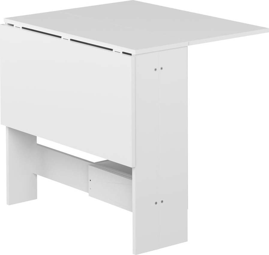 Rozkládací jídelní stůl s bílou deskou 76x28 cm Papillon – TemaHome