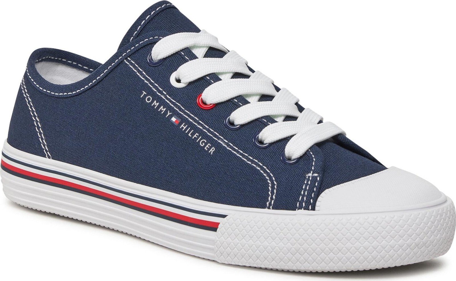 Plátěnky Tommy Hilfiger Low Cut Lace Up Sneaker T3X9-33324-0890 S Blue 800