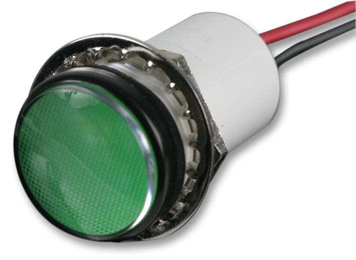 Dialight 557-1605-203F Led Indicator, 24Vdc, Green