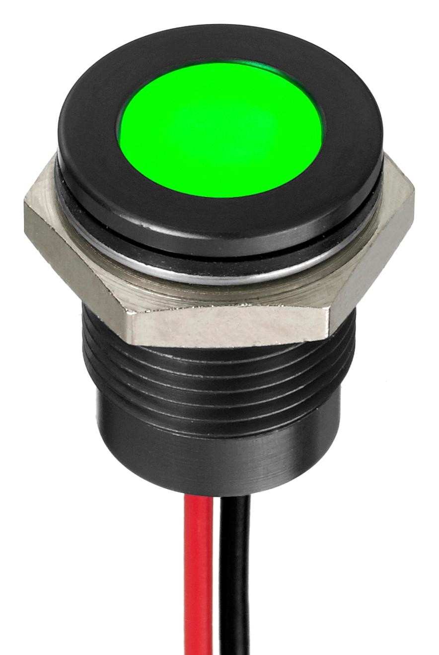 Apem Q14F5Bxxhg220E Led Panel Indicator, Green, 14Mm, 220Vac