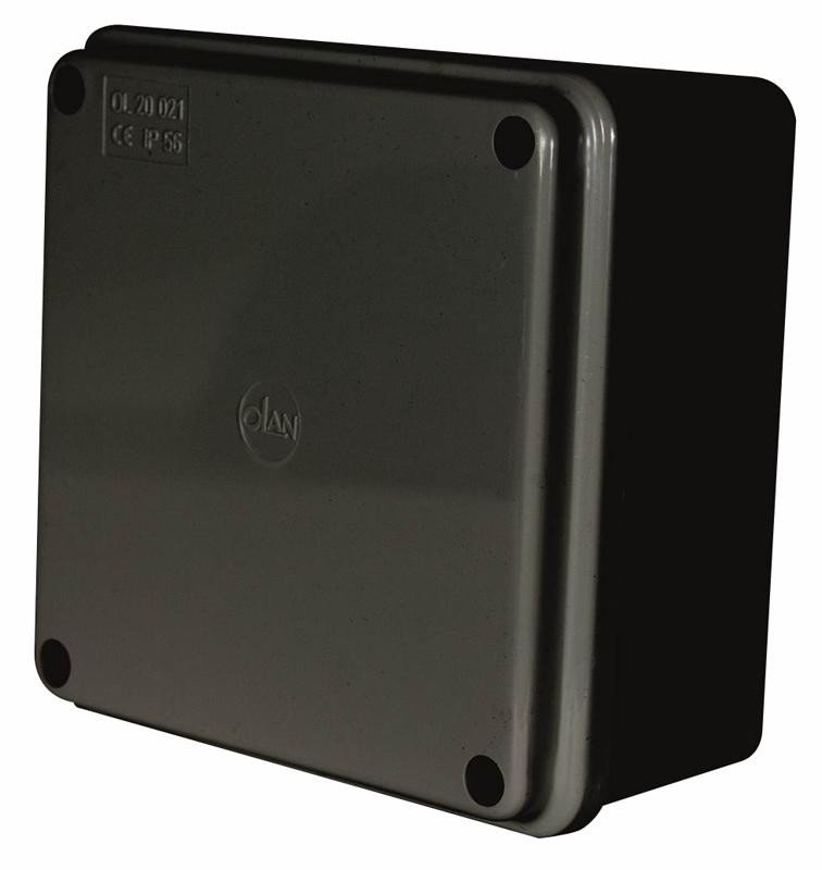 Olan Ol20021B Plain Sided Box, Ip56, 100X100X50Mm, Blk