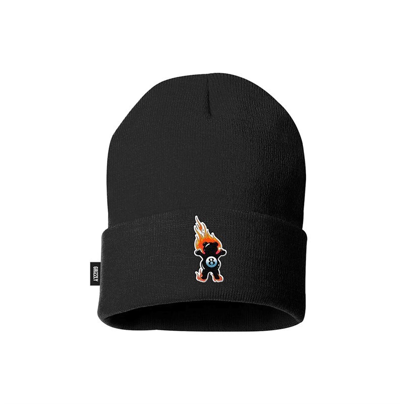 kulich GRIZZLY - Behind The 8Ball Beanie (BLK) velikost: OS