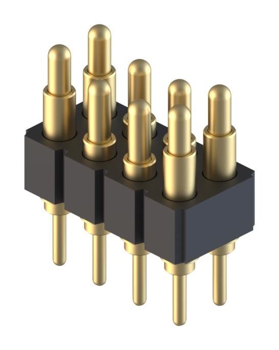 Mill Max 827-22-008-10-020101 Spring Loaded Connector, Header, 8Pos